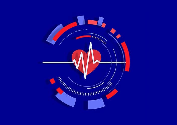 futuristic heart logo