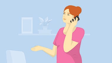 Women on telephone call illustration