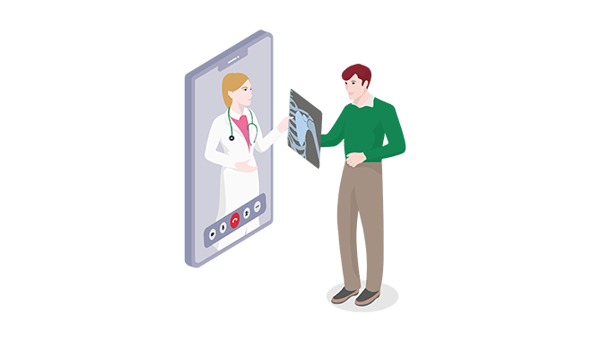 Mobile diagnostics illustration
