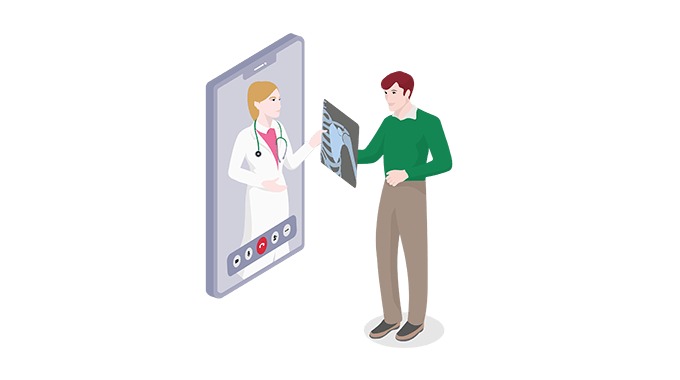 Mobile diagnostics illustration