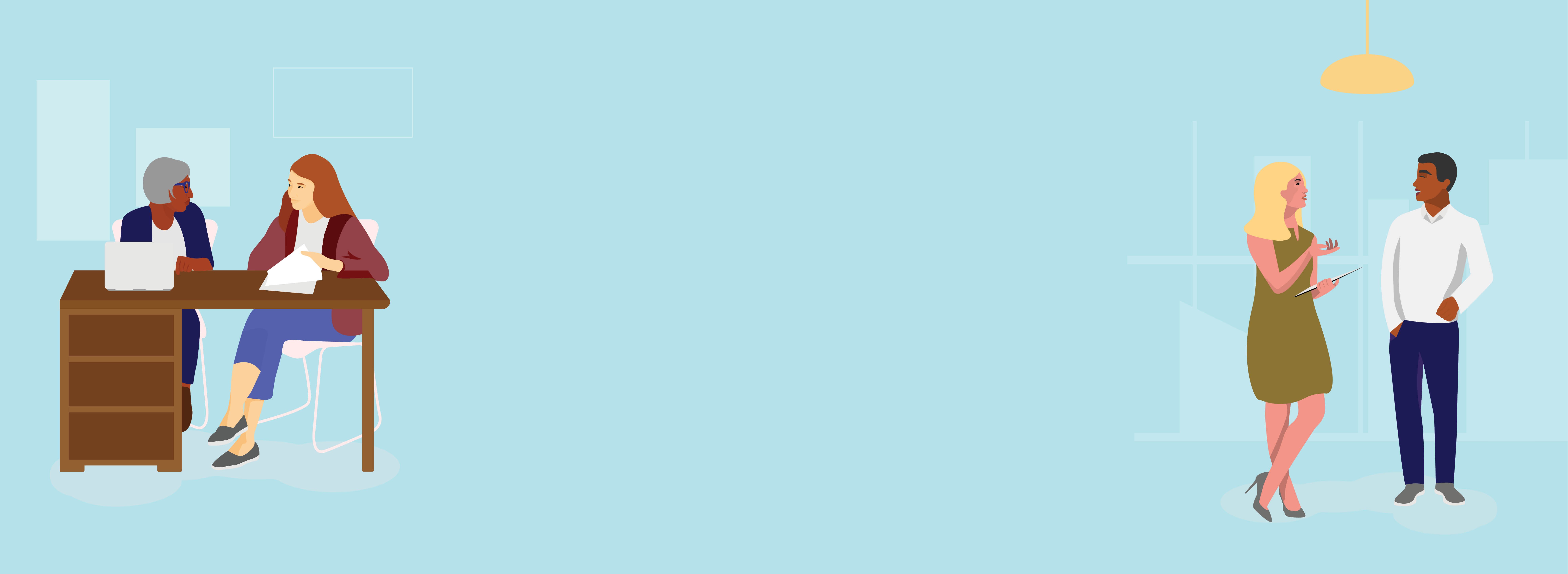 Supporting an employee through a cancer diagnosis and treatment illustrated banner